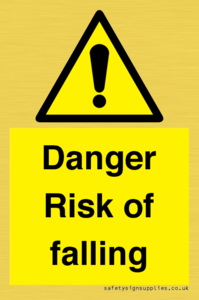 Danger Risk of falling